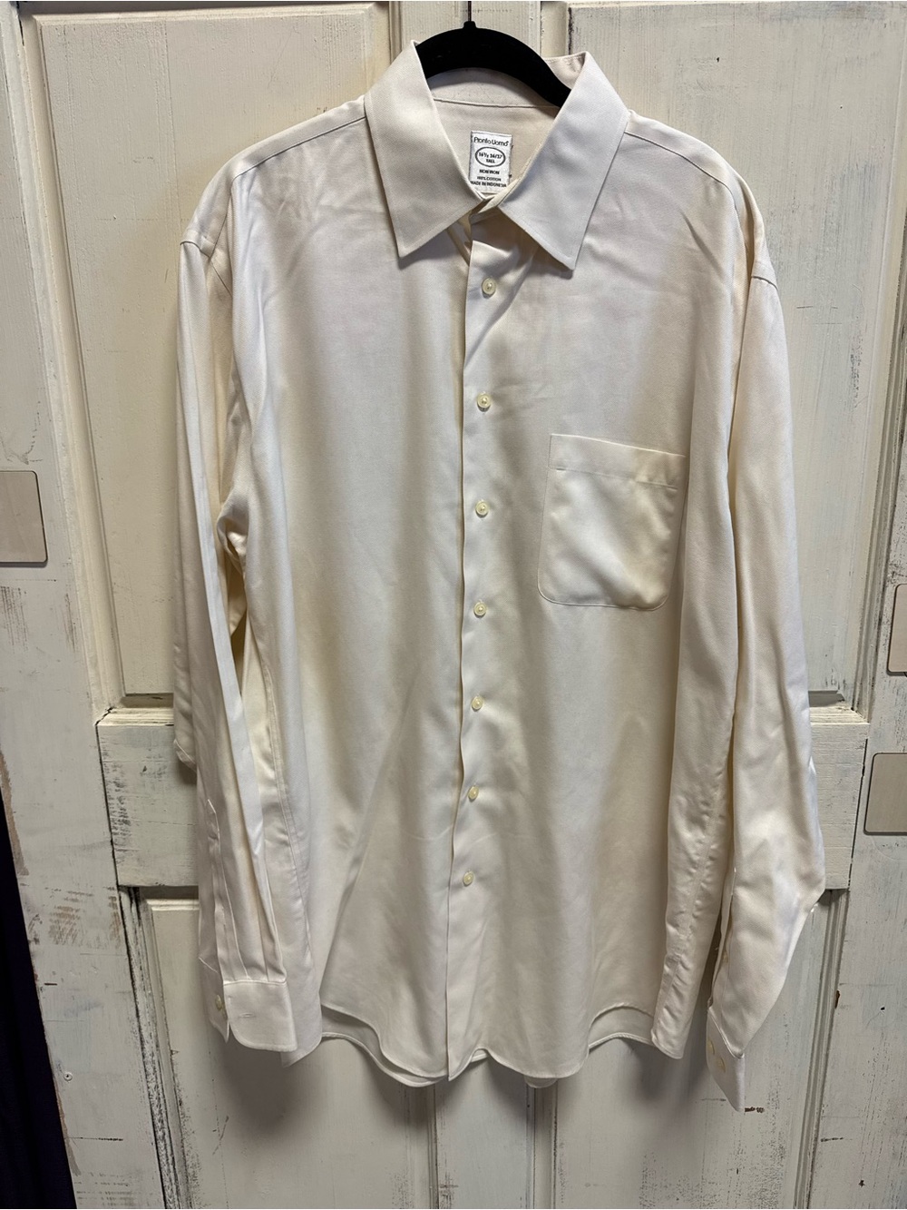 Men's Pronto Uomo White Button-Up Shirt